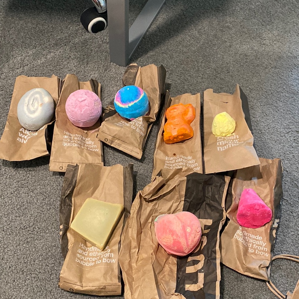 Lush bath bombs & soaps